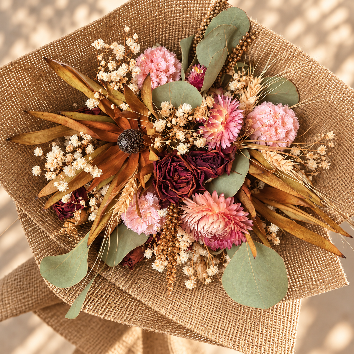 Mixed Dried Flower Posy