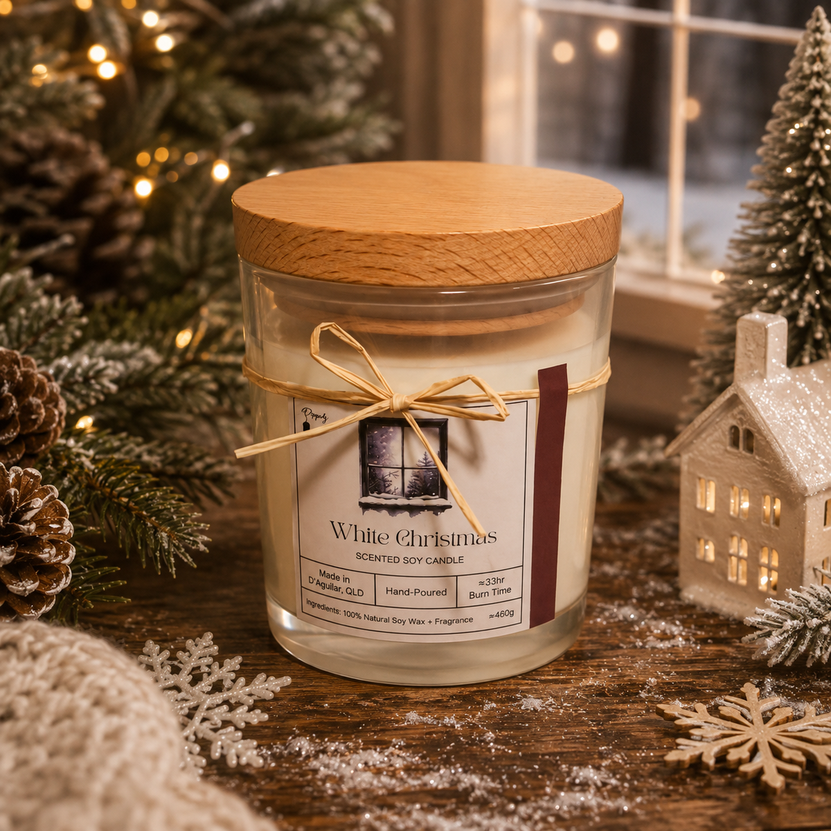 White Christmas - Scented Soy Candle - Medium