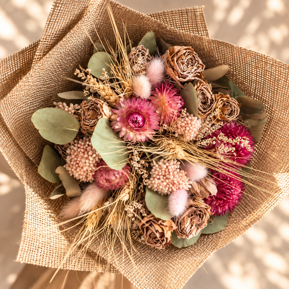 Mixed Dried Flower Posy