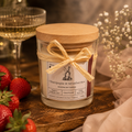 Champagne & Strawberries - Scented Soy Candle - Medium