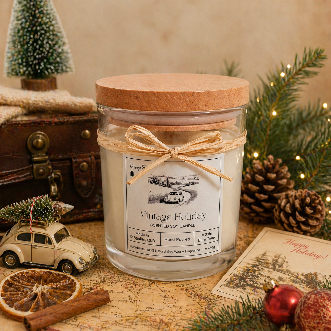 Vintage Holiday - Scented Soy Candle