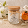 White Lily and Persimmon - Scented Soy Candle - Medium