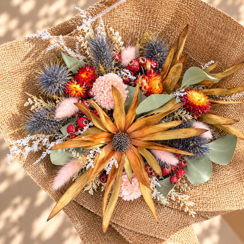 Mixed Dried Flower Posy